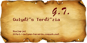 Gulyás Terézia névjegykártya