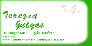 terezia gulyas business card