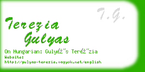 terezia gulyas business card